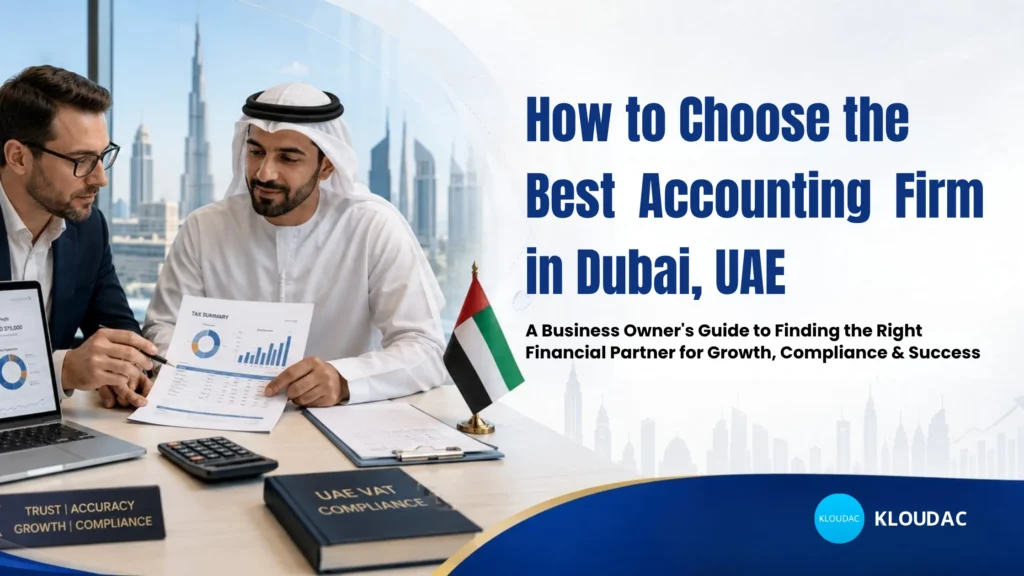 Corporate consultation in Dubai regarding UAE VAT compliance and business growth strategies by KLOUDAC.