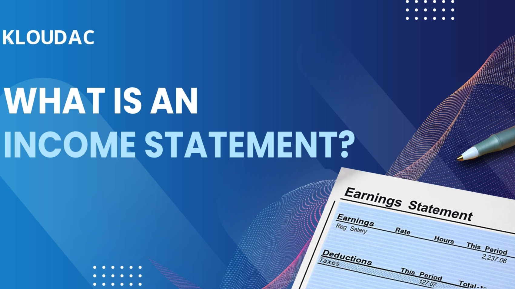 What is an income statement?