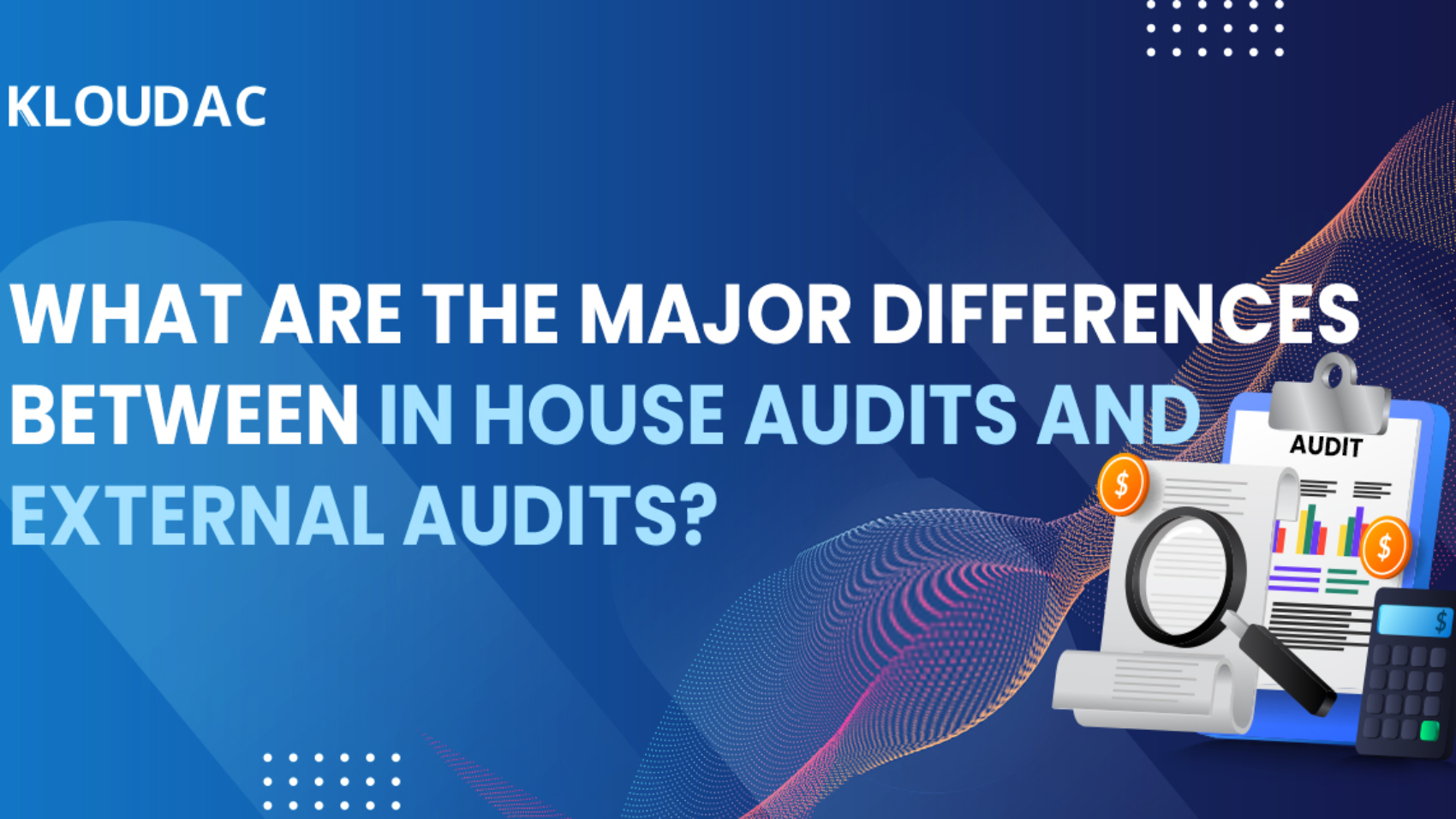 What are the major differences between in-house audits and external audits?
