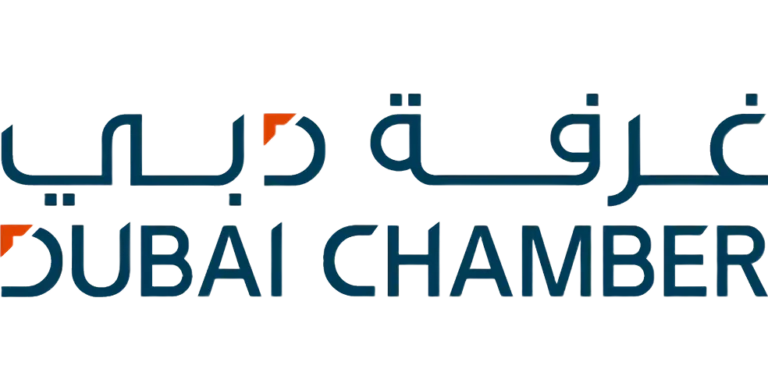 Dubai Chamber of Commerce logo, verifying Kloudac as a registered and trusted accounting firm in Dubai. We provide high-quality accounting services in full compliance with UAE commercial regulations.